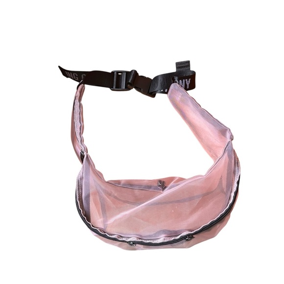 Opening Ceremony Translucent Mesh Pink Fanny Pack Bum Bag - Picture 4 of 6